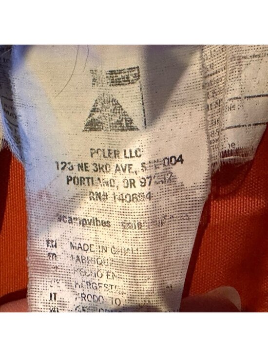 Vintage Poler Outdoor Stuff Backpack Roll Top Backpack Black & Orange - Picture 7 of 9